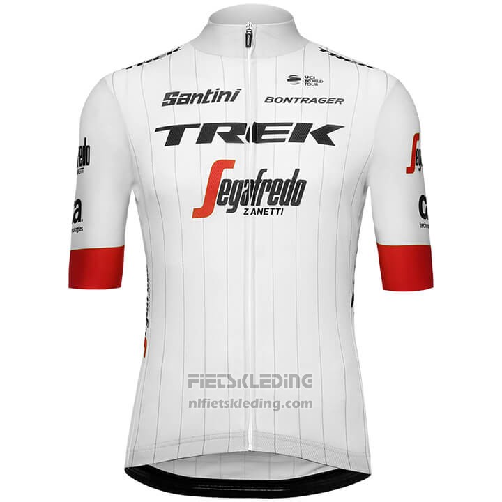 2018 Fietskleding Trek Segafredo Tour de France Wit Rood Korte Mouwen en Koersbroek